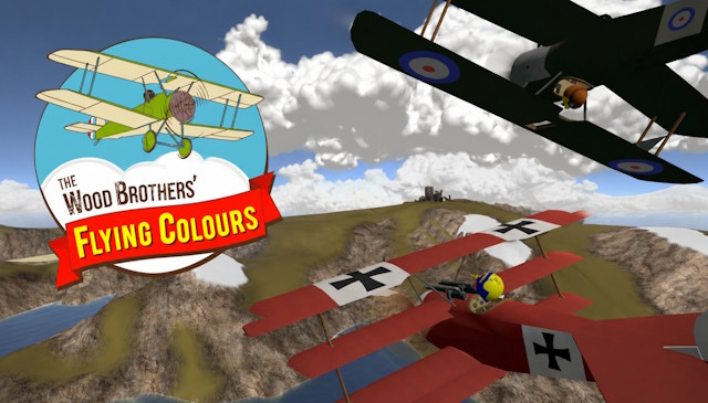 Wood Brothers Flying Colours — cel-shaded seaplanes dogfighting over open water